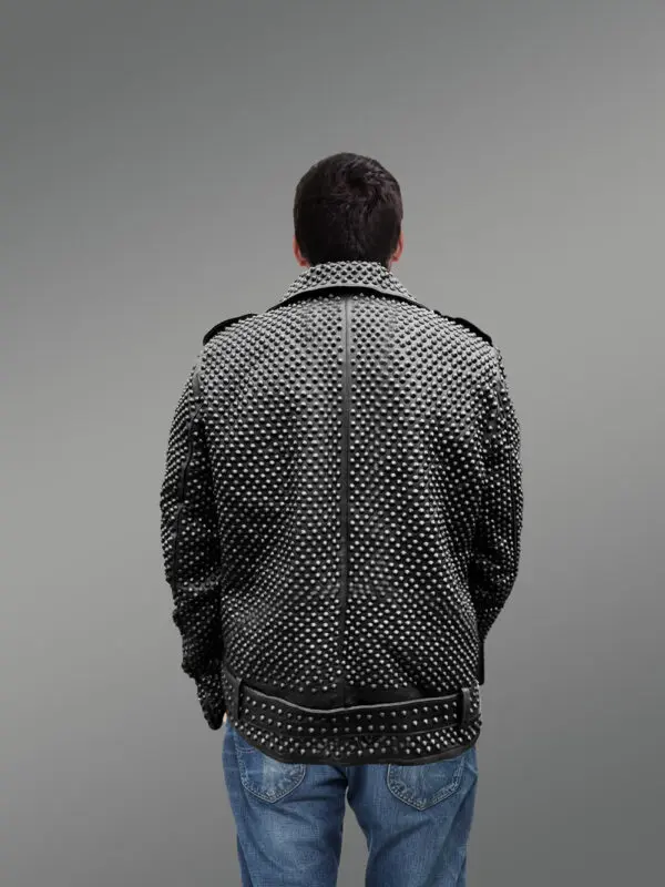 Studded Leather Jacket for Men - Image 5