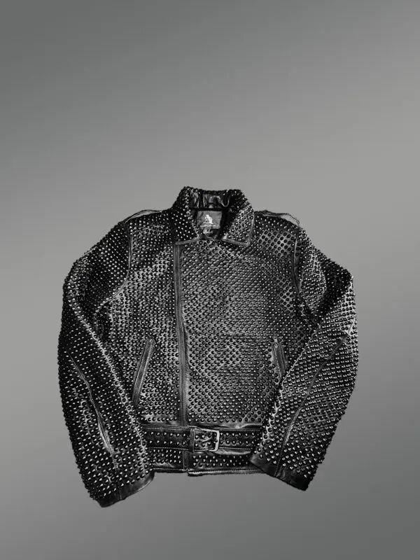 Studded Leather Jacket for Men - Image 6