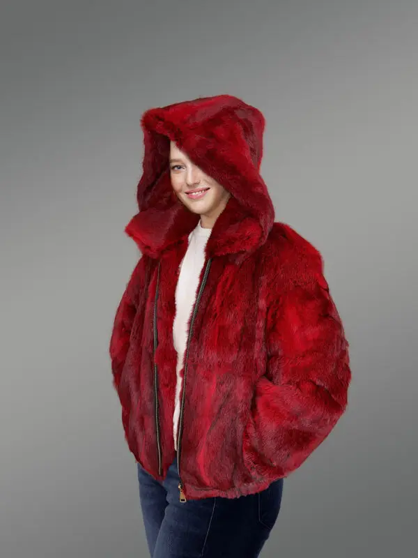 Womens Rabbit Bomber Jacket - Image 3