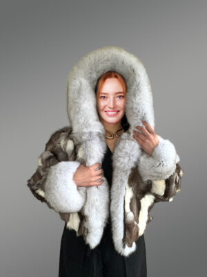 Womens Fox Fur Patterned Jacket (8)