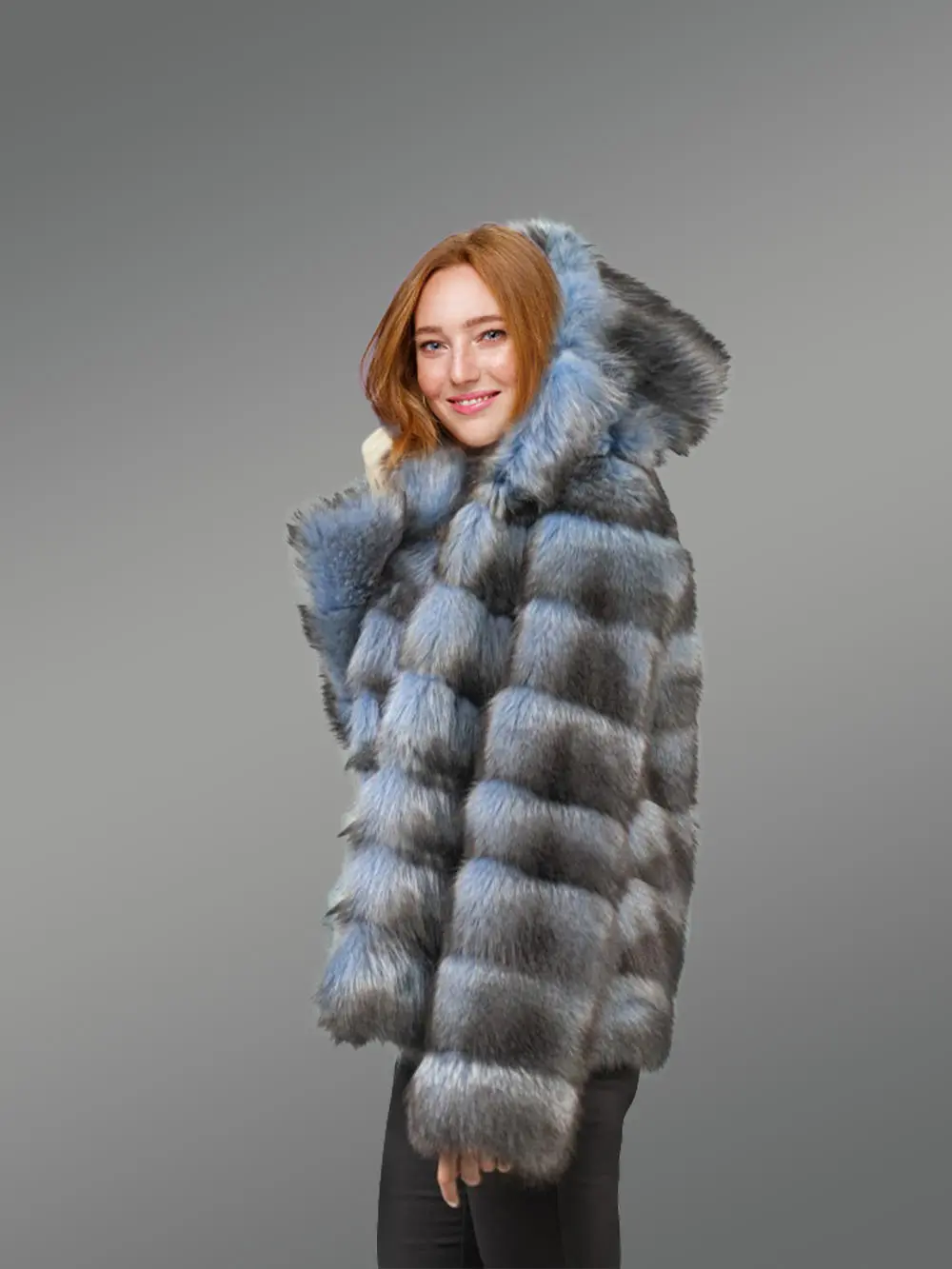 Fox fur Coat in Parallel Layer Style - Image 3