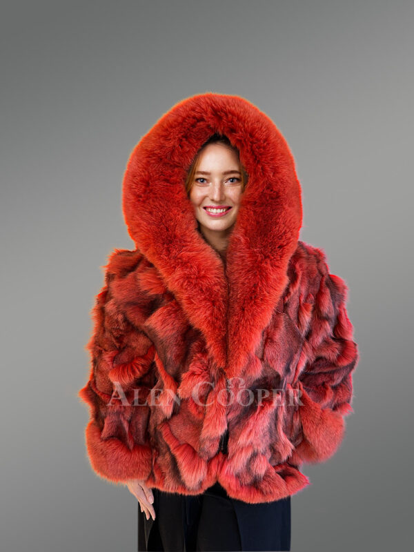 Womens Dressy Crop Style Fox Jacket - Image 4