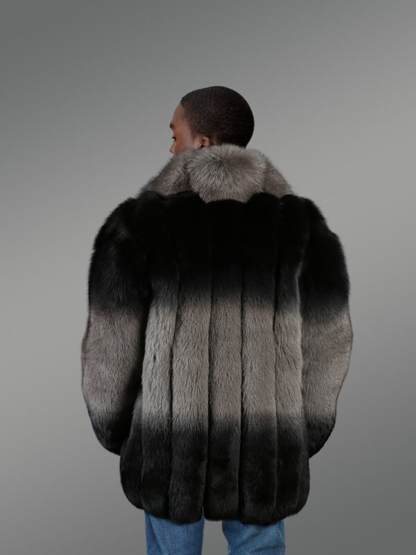 Dual Tone Fox Fur Coat – Perfect Union of Magnificence & Comfort - Image 3