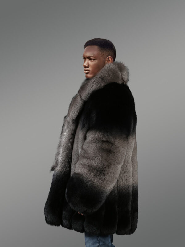 Dual Tone Fox Fur Coat – Perfect Union of Magnificence & Comfort - Image 2