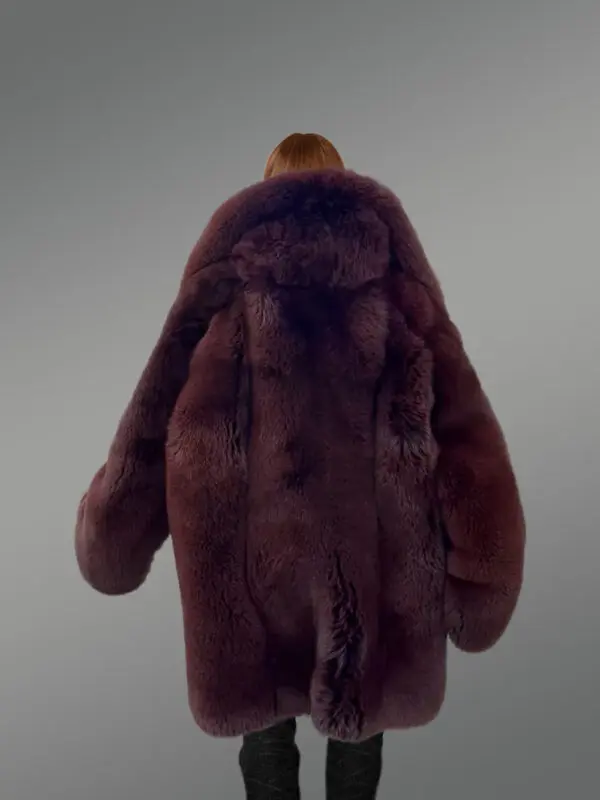 Full Skin Arctic Fox Dyed Coat - Image 6
