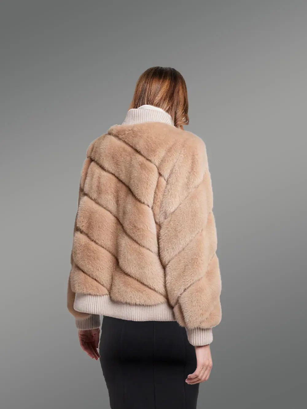 Stylish Womens Mink Bomber – Sport a Trendy Look with Utmost Comfort - Image 4