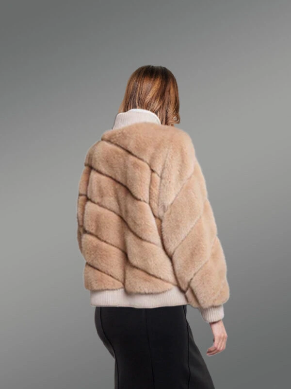 Stylish Womens Mink Bomber – Sport a Trendy Look with Utmost Comfort - Image 2