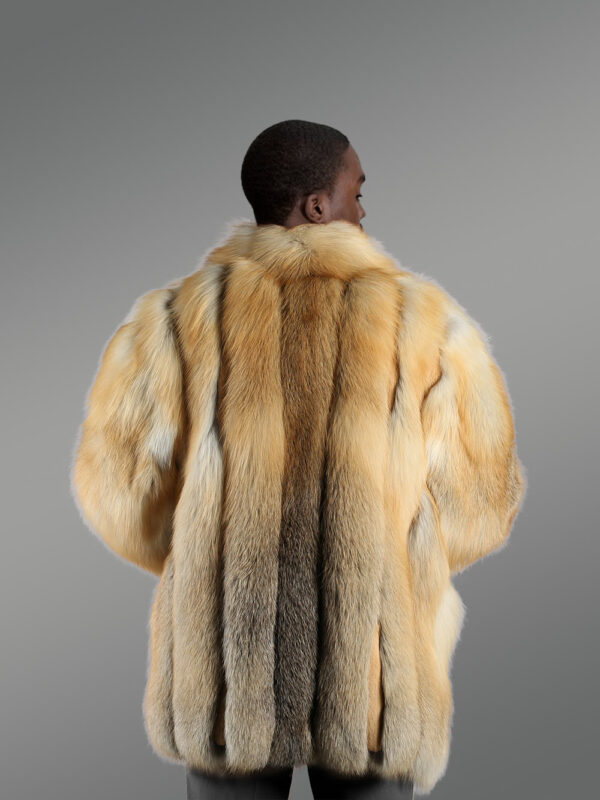 Golden Fox Fur Mens Coat – Luxurious Appearance with Comforting Feel - Image 3