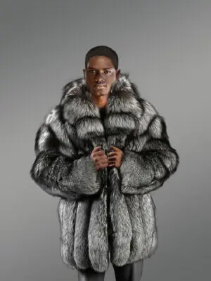 Silver Fox Fur Coat for Grand Appearance with Utmost Comfort