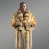 Mens Fox Fur Trench Coat