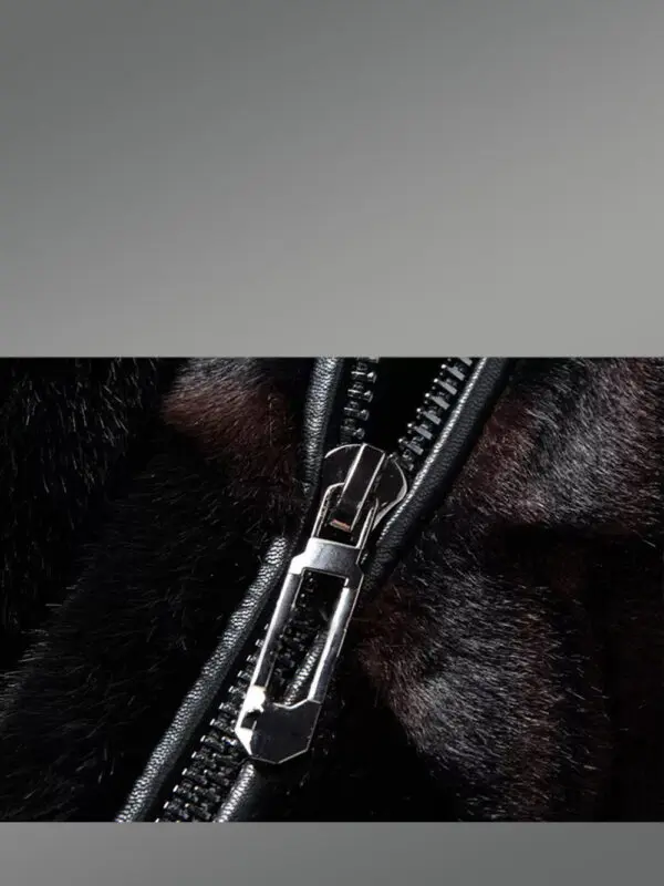 Men’s Full Skin Mink Bomber with Elastane - Image 7