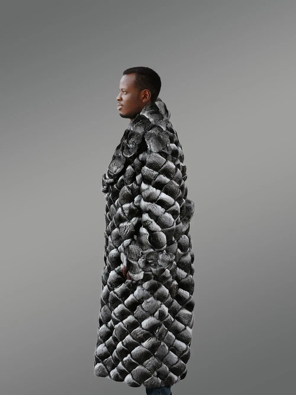 Mens Rex Fur Chinchilla Style Coat – Utmost Comfort with Sophistication - Image 2