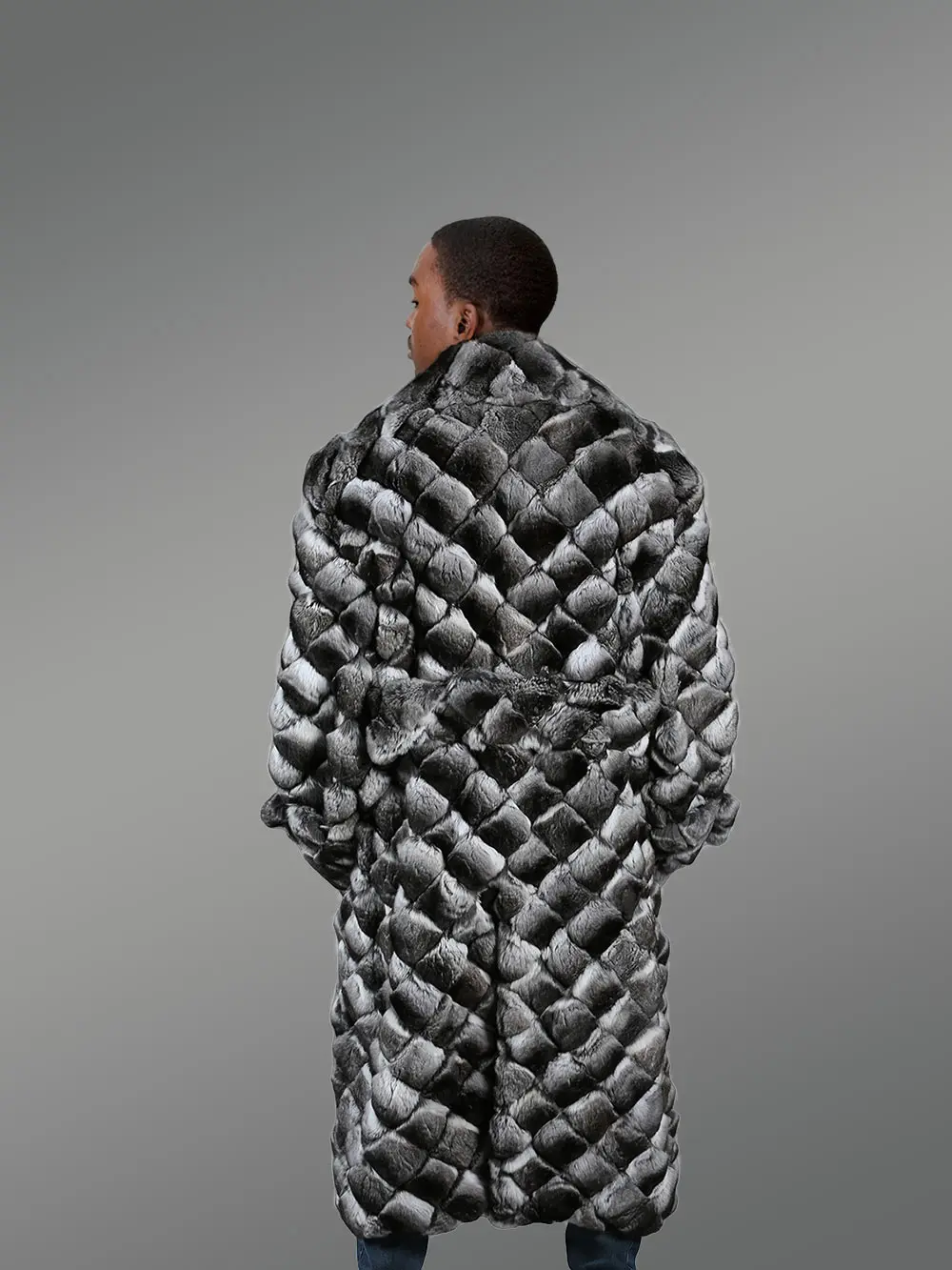 Mens Rex Fur Chinchilla Style Coat – Utmost Comfort with Sophistication - Image 3