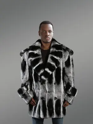Mens Rex Rabbit Pea Coat – Look Effortlessly Elegant Anytime Anywhere