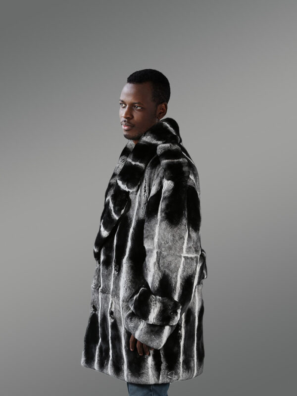 Mens Rex Rabbit Pea Coat – Look Effortlessly Elegant Anytime Anywhere - Image 2