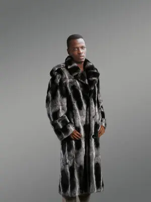 Rex Rabbit Chinchilla Style Trench Coat – Regal Looks with Ultra-Smooth Texture