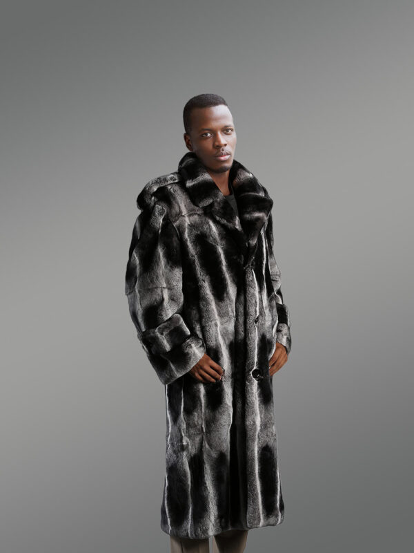 Rex Rabbit Chinchilla Style Trench Coat – Regal Looks with Ultra-Smooth Texture