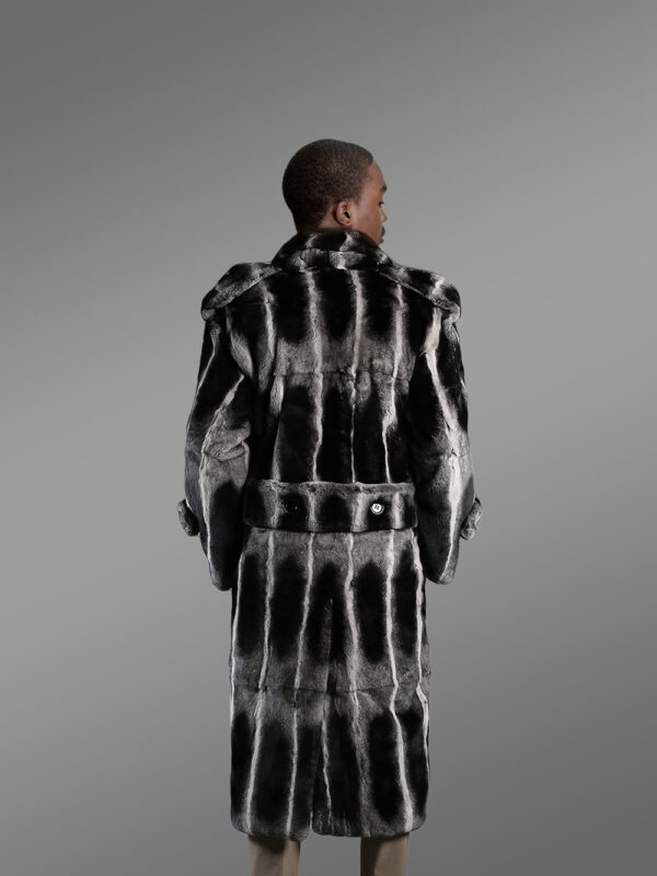 Rex Rabbit Chinchilla Style Trench Coat – Regal Looks with Ultra-Smooth Texture - Image 3