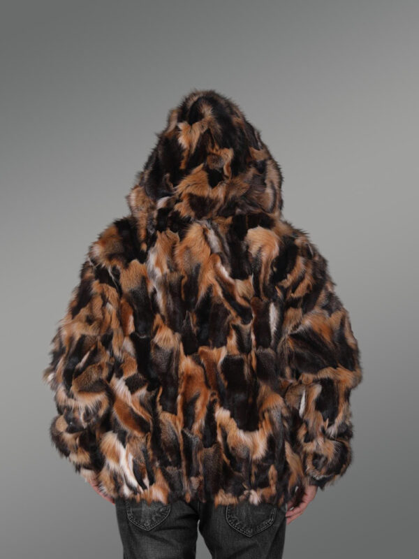 Multi color Fox Section Men’s Bomber Jacket - Image 3