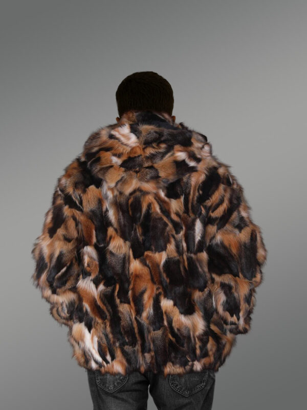 Multi color Fox Section Men’s Bomber Jacket - Image 2