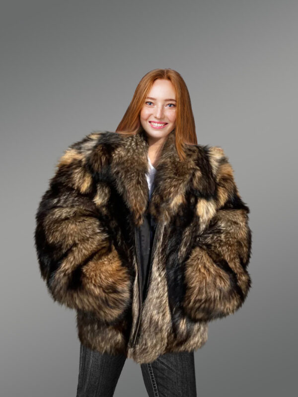 Womens Raccoon Bomber Jacket – Extraordinary Looks With Comforting Feel - Image 2
