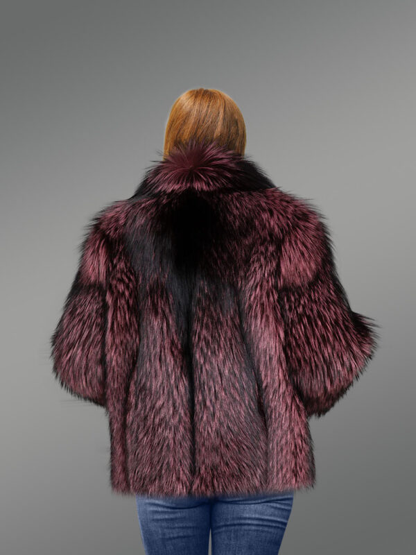 Women Silver Fox Dyed Jacket - Image 4