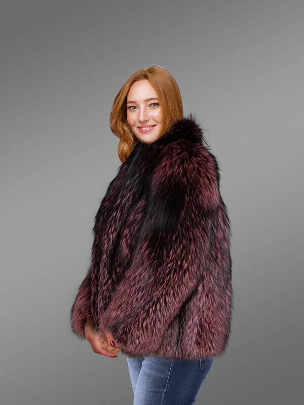 Women Silver Fox Dyed Jacket - Image 3