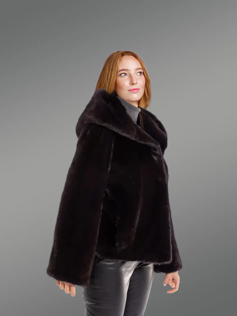 Womens Full Skin Mink Coat - Image 5