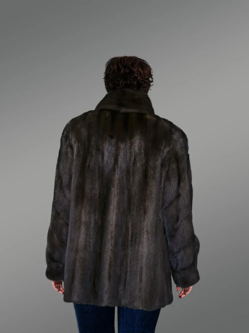 Womens Mid Length Mink Coat - Image 2