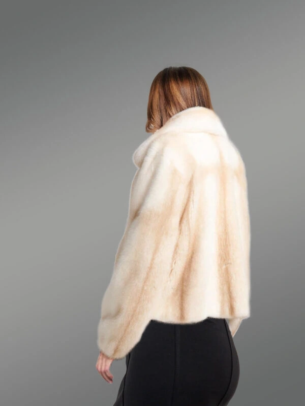 Women’s Mink Blazer in Beige - Image 4