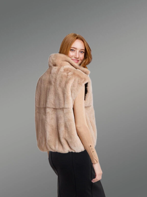 Womens Reversible Bomber Mink Vest – Enjoy Winter with High-Class Looks - Image 7