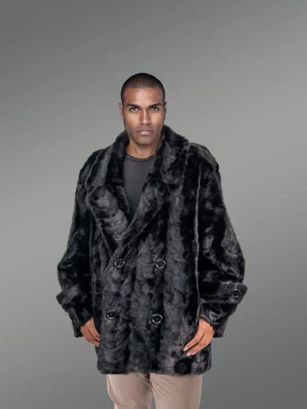 Mens Mink Pea Coat – Enjoy the Comfort & Elegance of Natural Fur