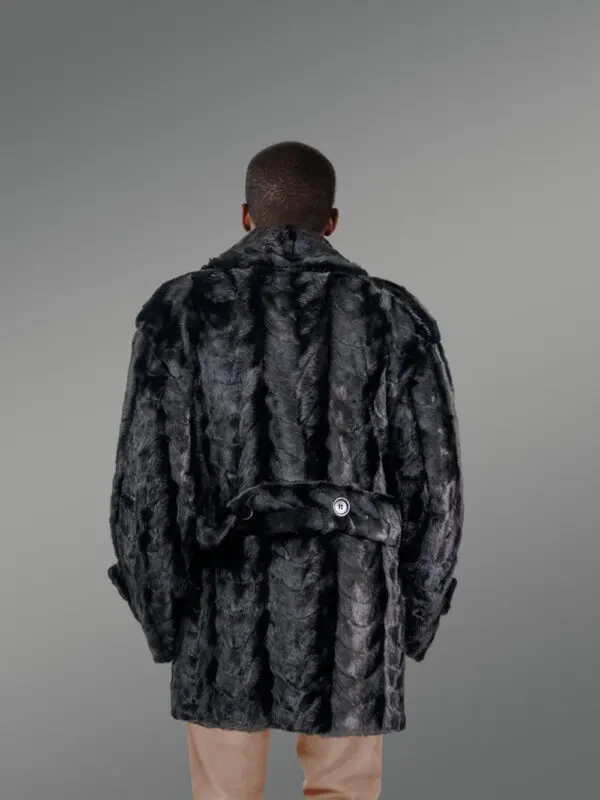Mens Mink Pea Coat – Enjoy the Comfort & Elegance of Natural Fur - Image 2