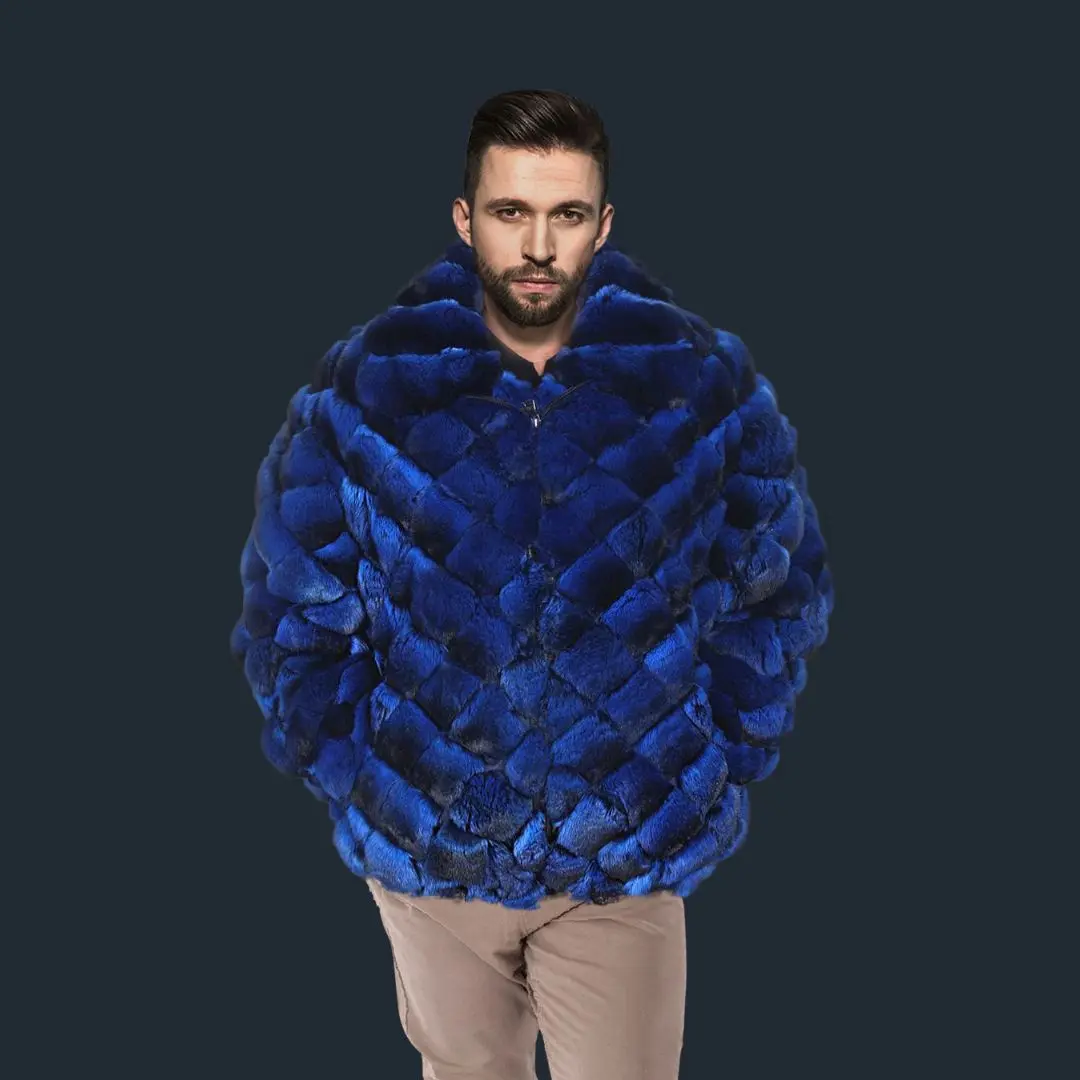 Mens Chinchilla Fur Bomber Jacket – Feel Restful In This Sublime Wear