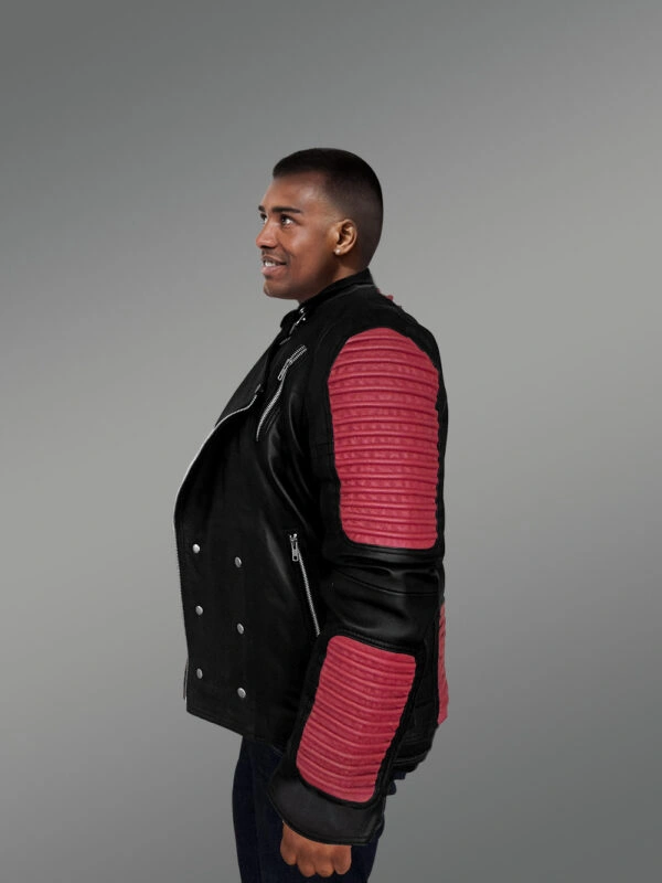 Men’s Dual Color Leather Jacket with a Majestic Warm Feel - Image 11