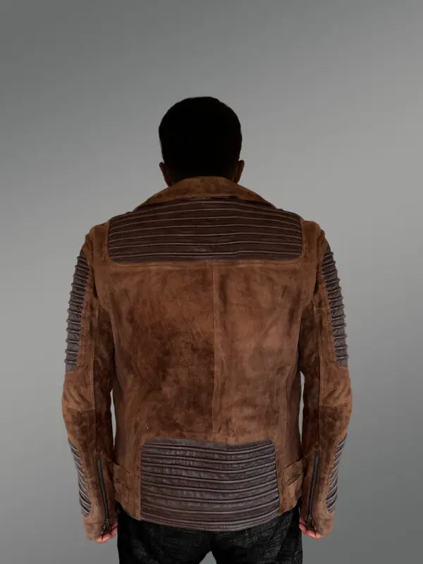 Brown Biker Jacket of Suede Leather – Luxurious Feel with Exquisite Looks - Image 6