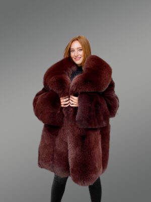 Arctic Fox Dyed Womens Coat Handcrafted with Majestic Comfort