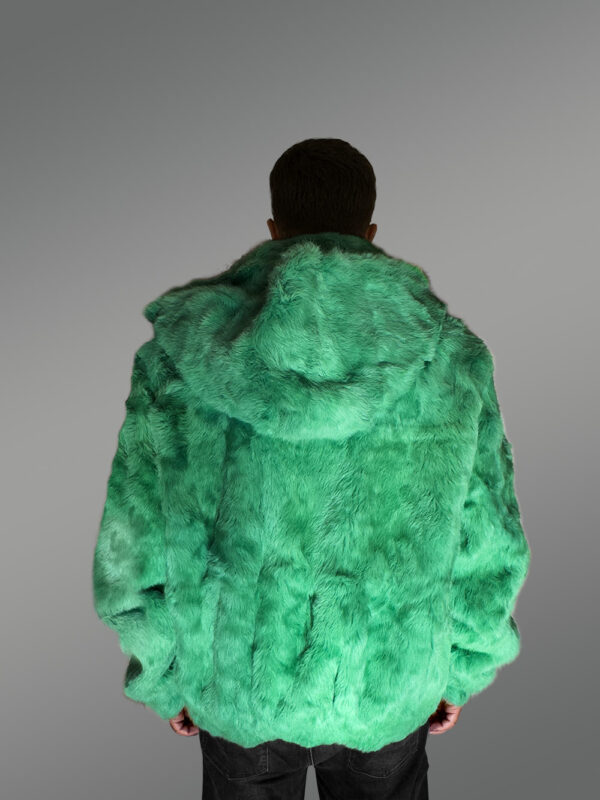 Mens Mint Green Bomber Jacket – Glam Up in an Instant - Image 3