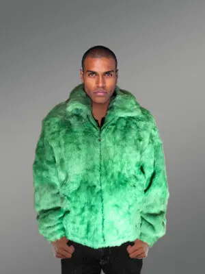 Mens Mint Green Bomber Jacket – Glam Up in an Instant