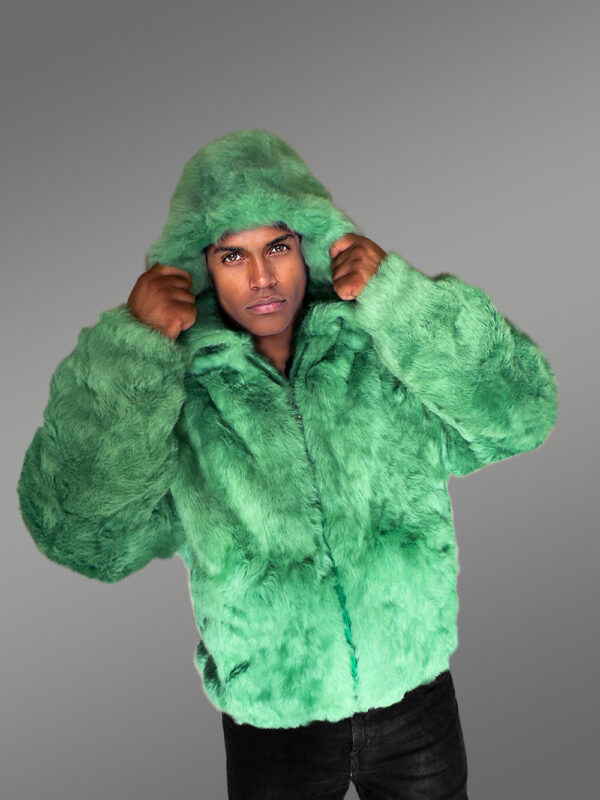 Mens Mint Green Bomber Jacket – Glam Up in an Instant - Image 9
