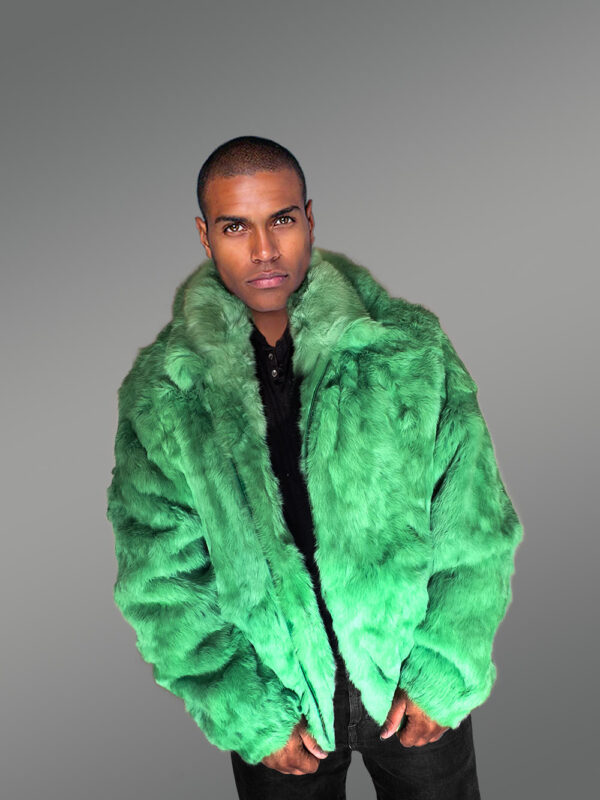 Mens Mint Green Bomber Jacket – Glam Up in an Instant - Image 6