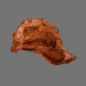 Mens Tan Mink Fur Baseball Hat – Suave Looks with Plush Feel
