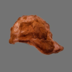 Mens Tan Mink Fur Baseball Hat – Suave Looks with Plush Feel