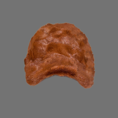 Mens Tan Mink Fur Baseball Hat – Suave Looks with Plush Feel - Image 3