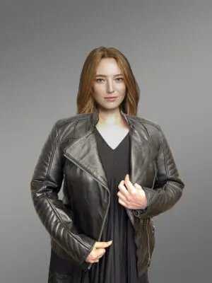 Womens Black Lambskin Leather Biker Jacket– High-Fashion Looks with a Plush Feel