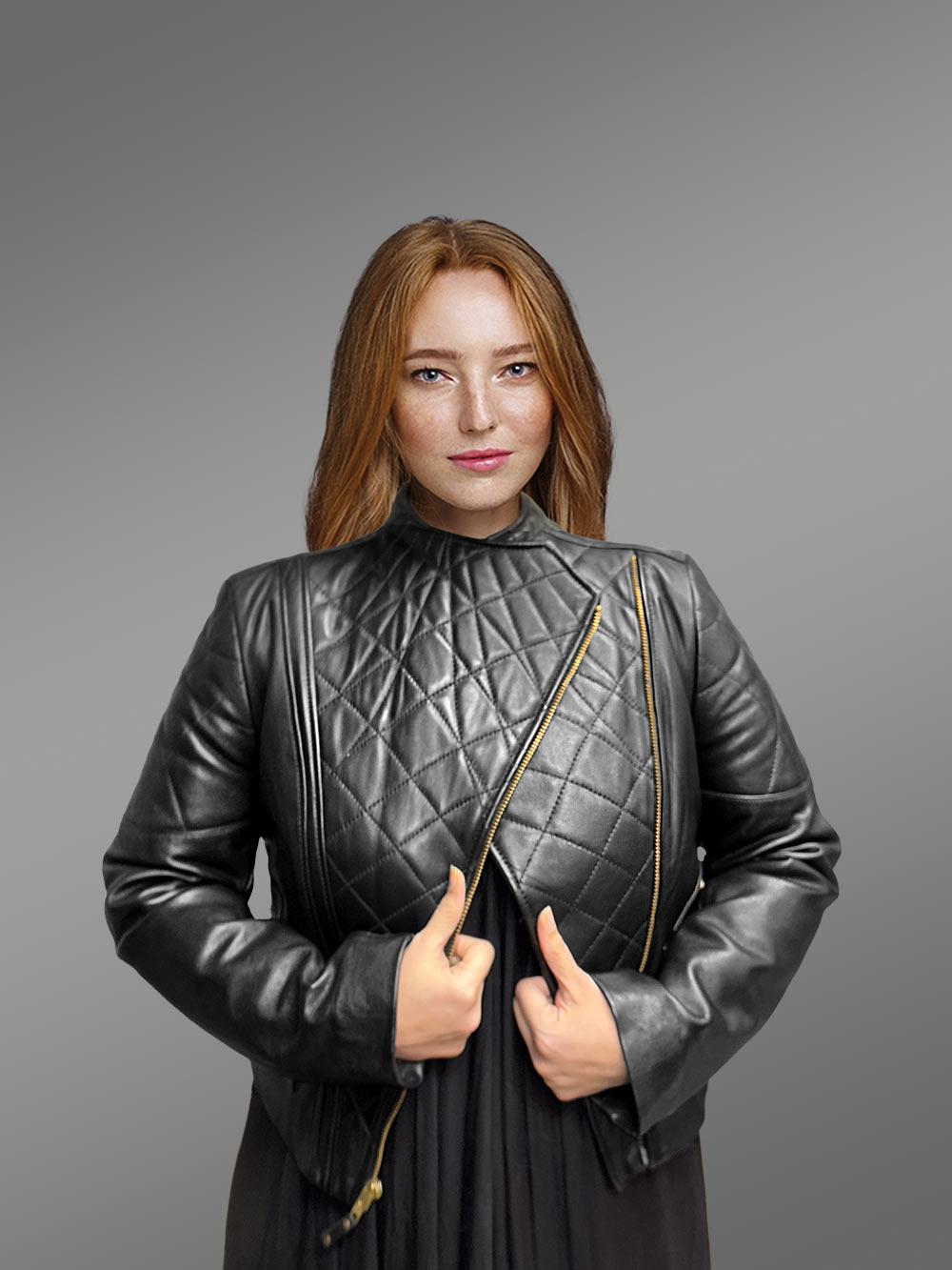 Womens Crop Lambskin Leather Jacket – Perfect Choice for Trendsetters