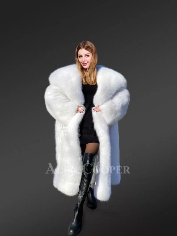 Authentic Arctic Fox Fur Coat is Cosy & Lavish Winter Wear in Milky White