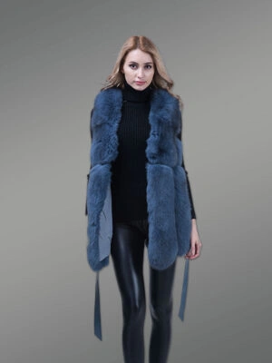 Real Fox Fur Womens Vest Uniquely Crafted with Warmth and Style