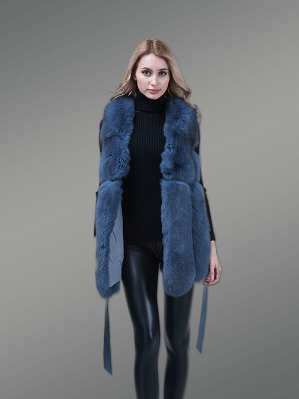 Real Fox Fur Womens Vest Uniquely Crafted with Warmth and Style