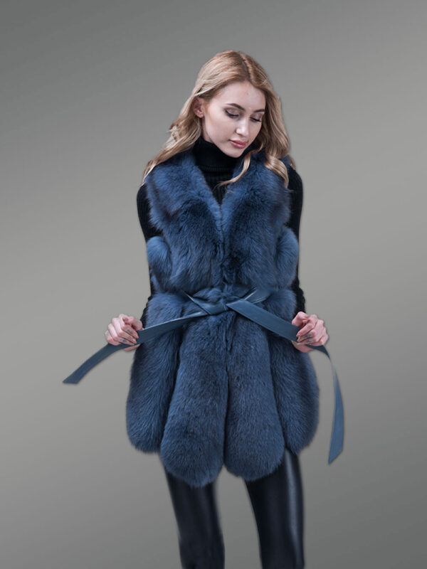 Real Fox Fur Womens Vest Uniquely Crafted with Warmth and Style - Image 3